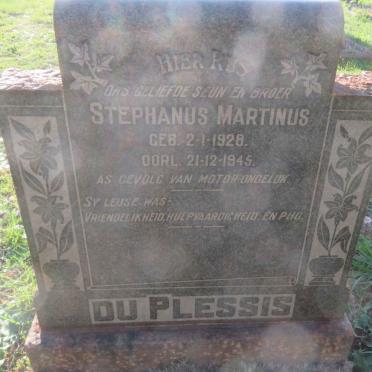 PLESSIS Stephanus Marthinus, du 1928-1945