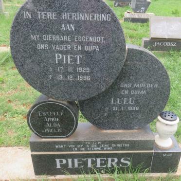 PIETERS Piet 1929-1996 &amp; Lulu 1936-