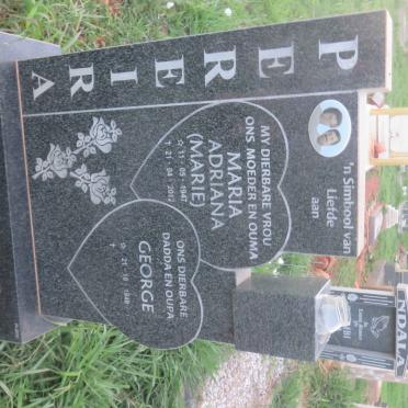 PEREIRA George 1948- &amp; Maria Adriana 1947-2012