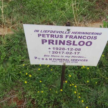 PRINSLOO Petrus Francois 1928-2017