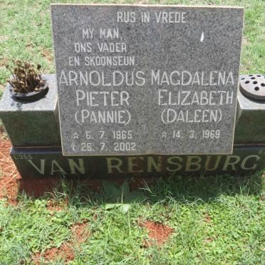 RENSBURG Arnoldus Pieter, van 1965-2002 &amp; Magdalena Elizabeth 1969-