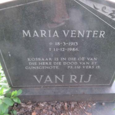 RIJ Maria Venter, van 1913-1986