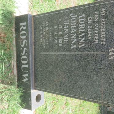 ROSSOUW Adriana Johanna 1928-1997