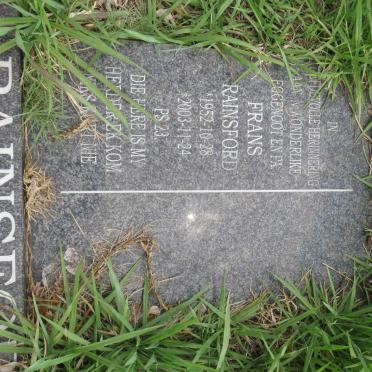 RAINSFORD Frans 1952-2003