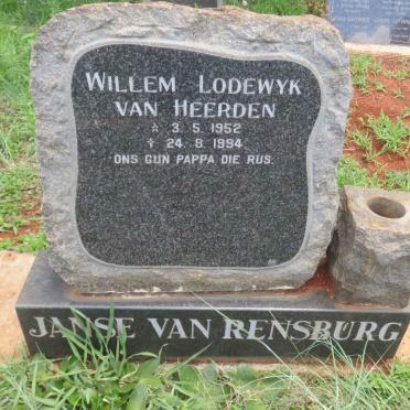 RENSBURG Willem Lodewyk van Heerden, Janse van 1952-1994