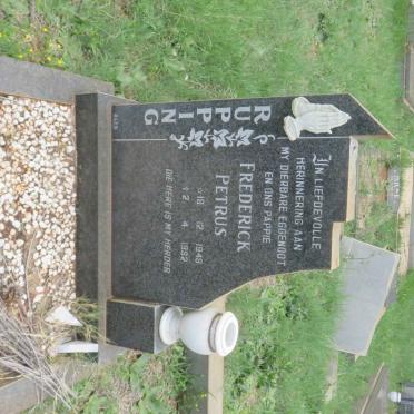 RUPPING Frederick Petrus 1948-1982