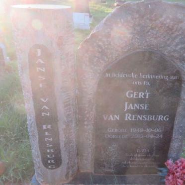 RENSBURG Gert, Janse van 1948-2015