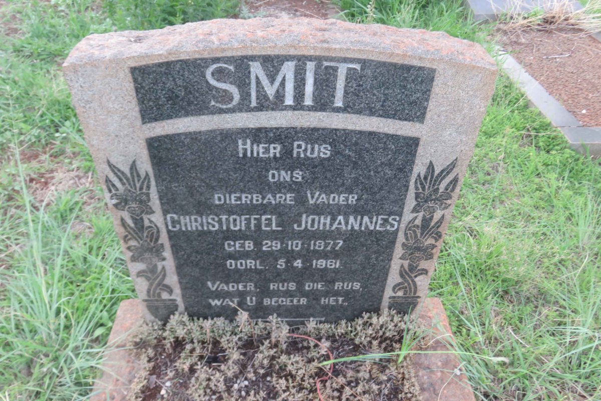 SMIT Christoffel Johannes 1877-1961