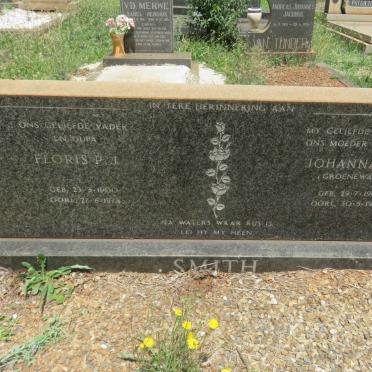 SMITH Floris P.J. 1900-1974 &amp; Johanna P.L. GROENEWALD 1913-1973