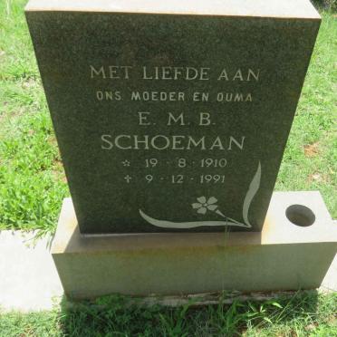SCHOEMAN E.M.B. 1910-1991