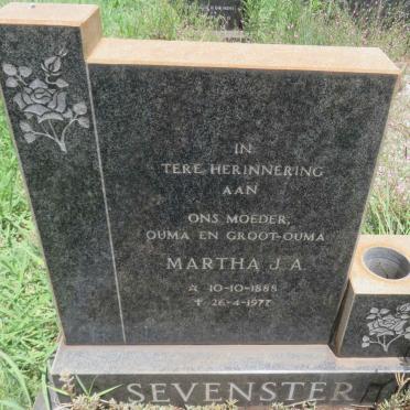 SEVENSTER Martha J.A. 1888-1977
