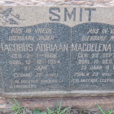 SMIT Jacobus Adriaan 1868-1954 &amp; Magdalena Maryna 1874-1949