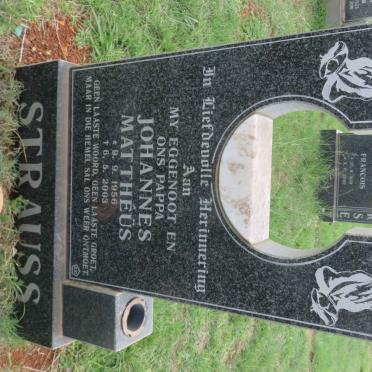 STRAUSS Johannes Matthéüs 1956-2003