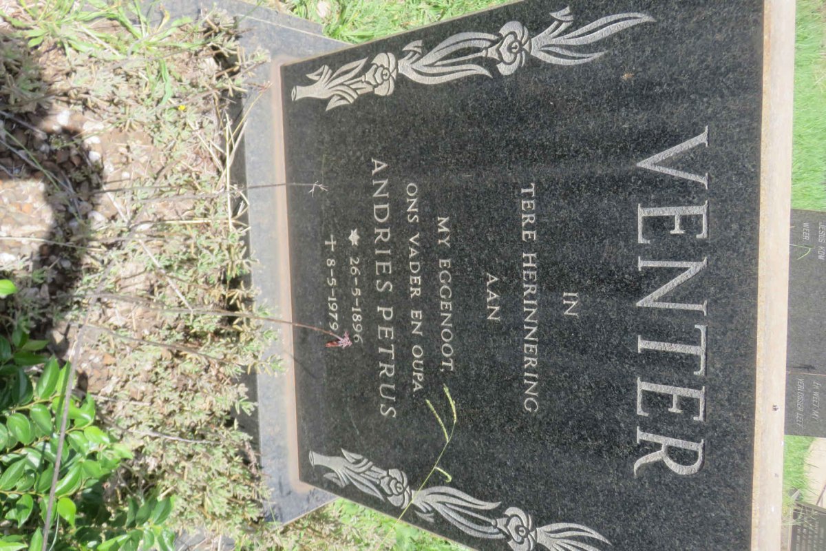 VENTER Andries Petrus 1896-1979