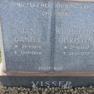 VISSER Jan Daniel 1892-1954 &amp; Wilhelmina Christina 1897-1977