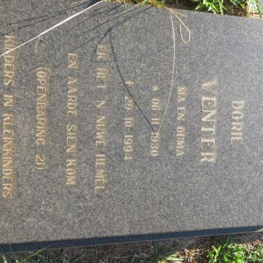 VENTER Dorie 1930-1994