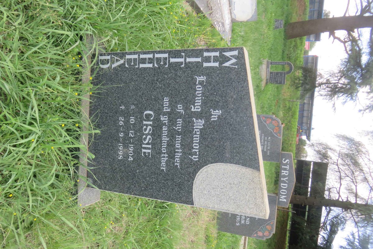 WHITEHEAD Cissie 1904-1998