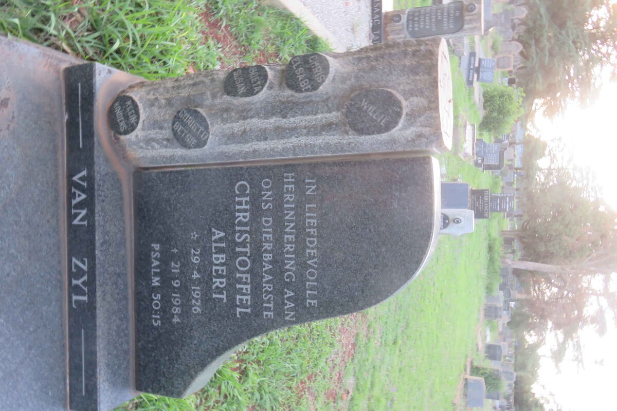 ZYL Christoffel Albert, van 1926-1984