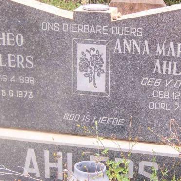 AHLERS Theo 1896-1973 &amp; Anna Margaretha V.D. HEEVER 1891-1966