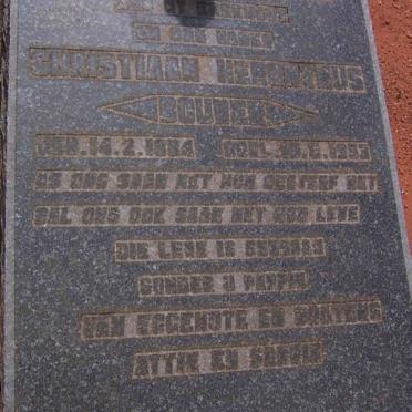 BOUWER Christiaan Heronymus 1884-1953