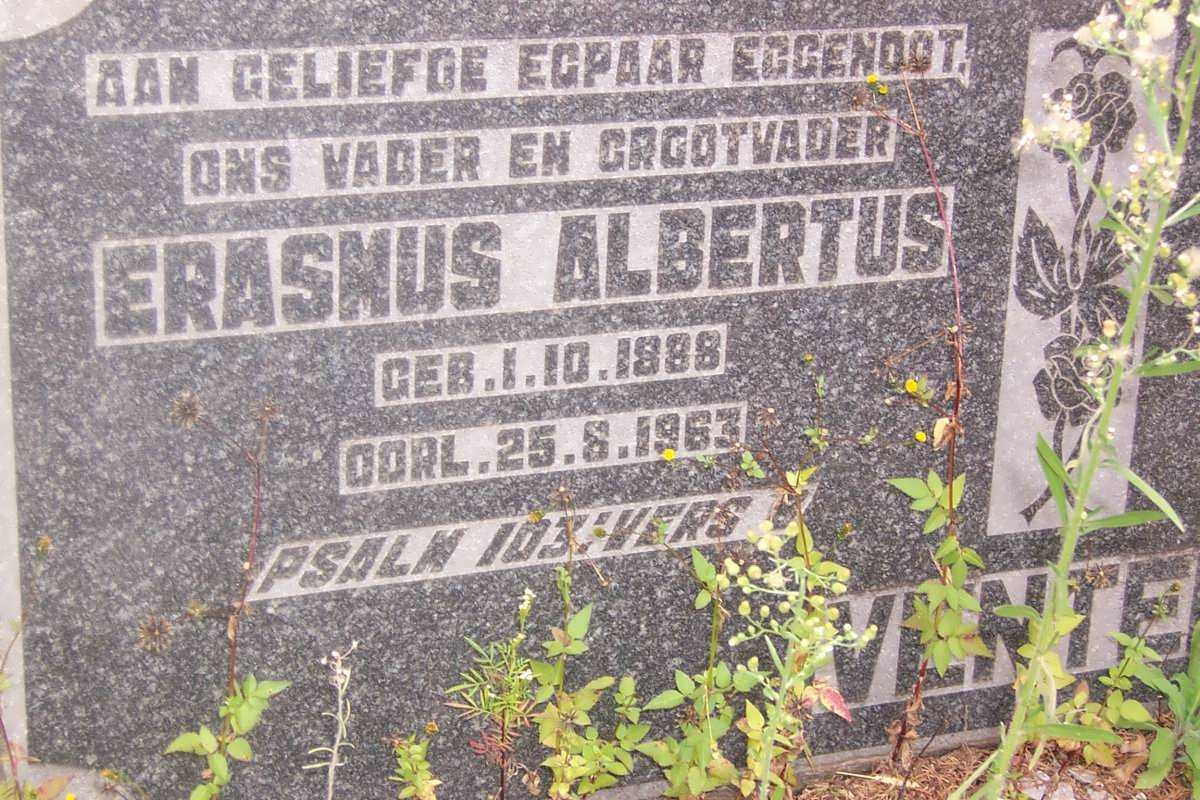 VENTER Erasmus Albertus 1888-1963