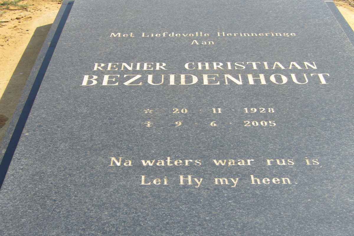 BEZUIDENHOUT Renier Christiaan 1928-2005 