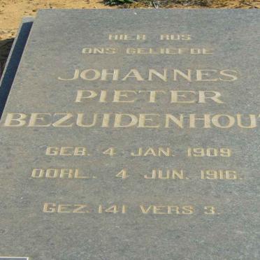 BEZUIDENHOUT Pieter Johannes 1909-1916