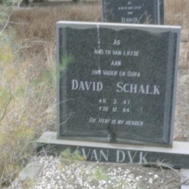 DYK David Schalk, van 1947-1984