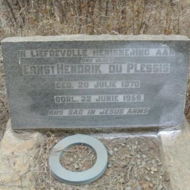 PLESSIS Ernst Hendrik, du 1870-1959