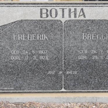 BOTHA Frederik 1907-1978 &amp; Breggie 1920-1979