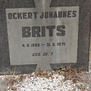 BRITS Ockert Johannes 1885-1971