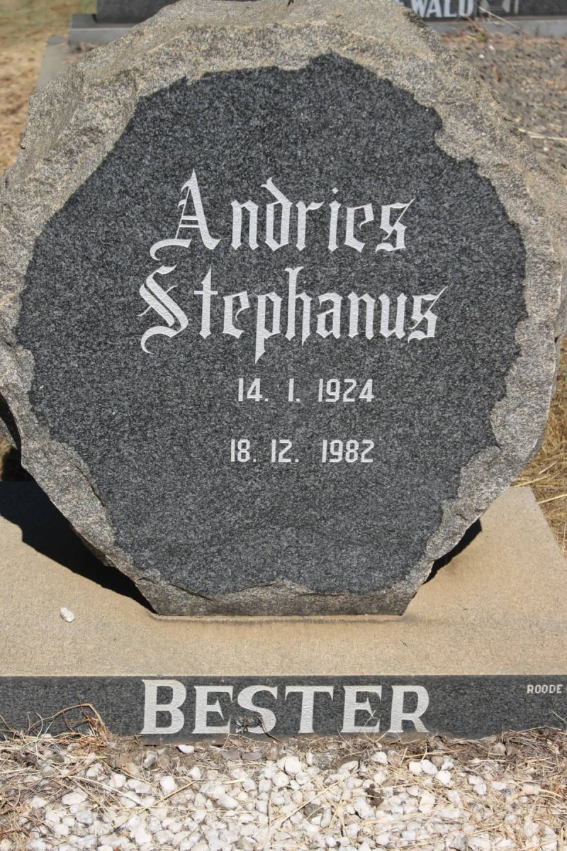 BESTER Andries Stephanus 1924-1982