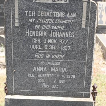 BADENHORST Hendrik Johannes 1877-1937 &amp; Anna Maria ALBERTS 1879-1961