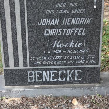 BENECKE Johan Hendrik Christoffel 1919-1960