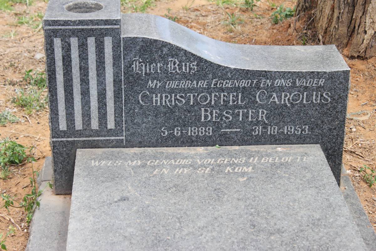 BESTER Christoffel Carolus 1889-1953