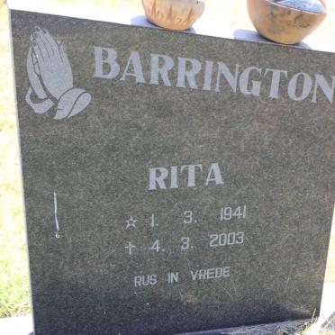 BARRINGTON Rita 1941-2003