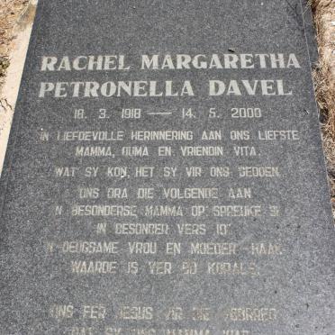 DAVEL Rachel Margaretha Petronella 1918-2000