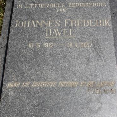 DAVEL Johannes Frederik 1912-1967