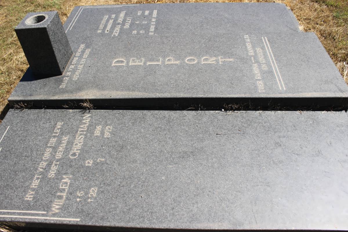 DELPORT Willem Christiaan 1916-1972 &amp; Gezina Johanna 1923-1988