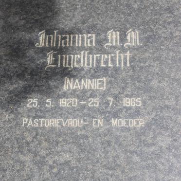 ENGELBRECHT Johanna M.M. 1920-1965