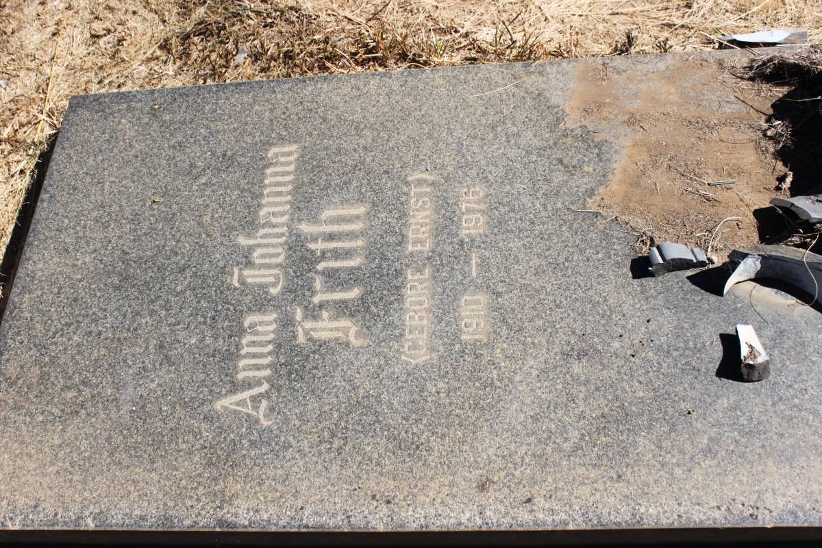 FRITH Anna Johanna nee ERNST 1910-1976