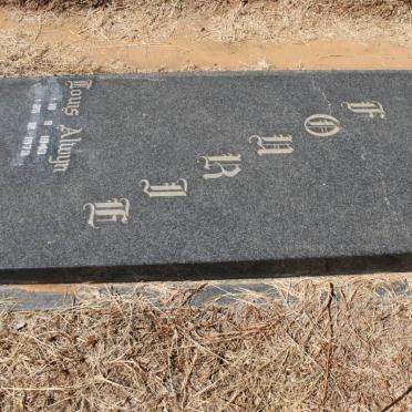 FOURIE Louis Alwyn 1943-1973 &amp; Sophia Elizabeth VAN WYK 1913-1974