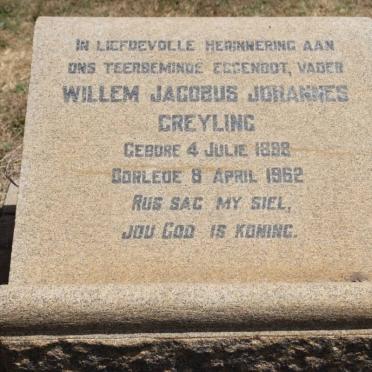 GREYLING Willem Jacobus Johannes 1898-1962