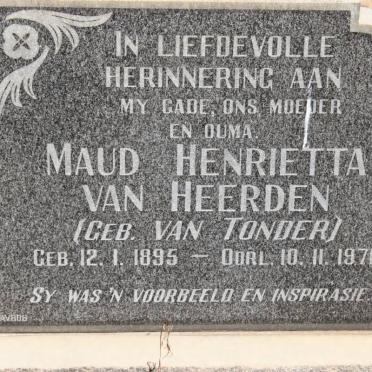 HEERDEN Maud Henrietta, van nee VAN TONDER 1895-1971