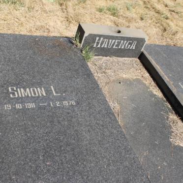HAVENGA Simon L. 1911-1976 &amp; Francina P.J.E. NEL 1915-1990    