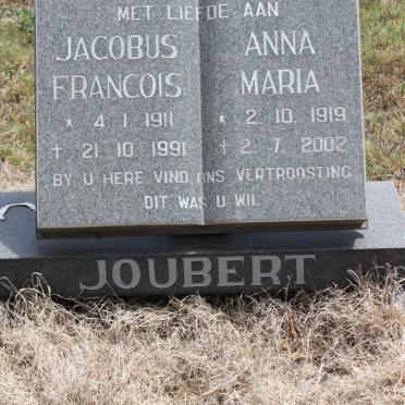 JOUBERT Jacobus Francois 1911-1991 &amp; Anna Maria 1919-2002