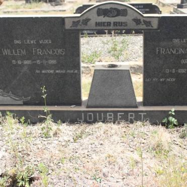 JOUBERT Willem Francois 1886-1966 &amp; Francina Susanna KRUGER 1892-1966