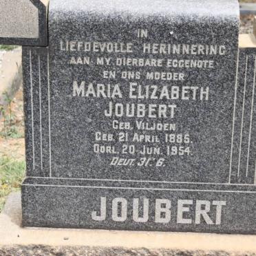 JOUBERT Maria Elizabeth nee VILJOEN 1885-1954
