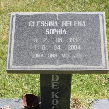 KOCK Glessina Helena Sophia, de 1932-2004