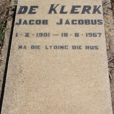 KLERK Jacob Jacobus, de 1901-1967